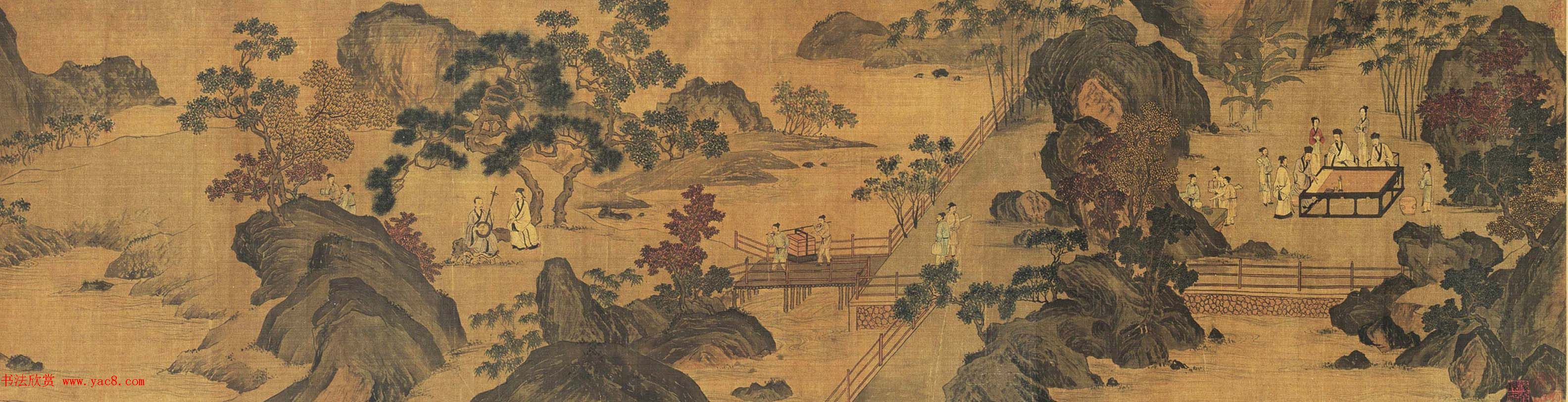 明唐寅西園雅集 West Garden Meeting by Tang Wang - Ming